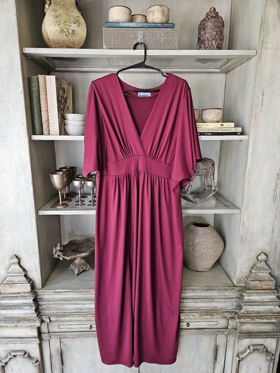 Karina Grimaldi Dresses & Skirts - Karina Dahlia Dress Plum Red XL